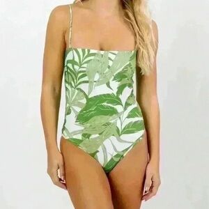 NWOT ANTHRO x CITRINE swim luna one piece in tropical dreams size M